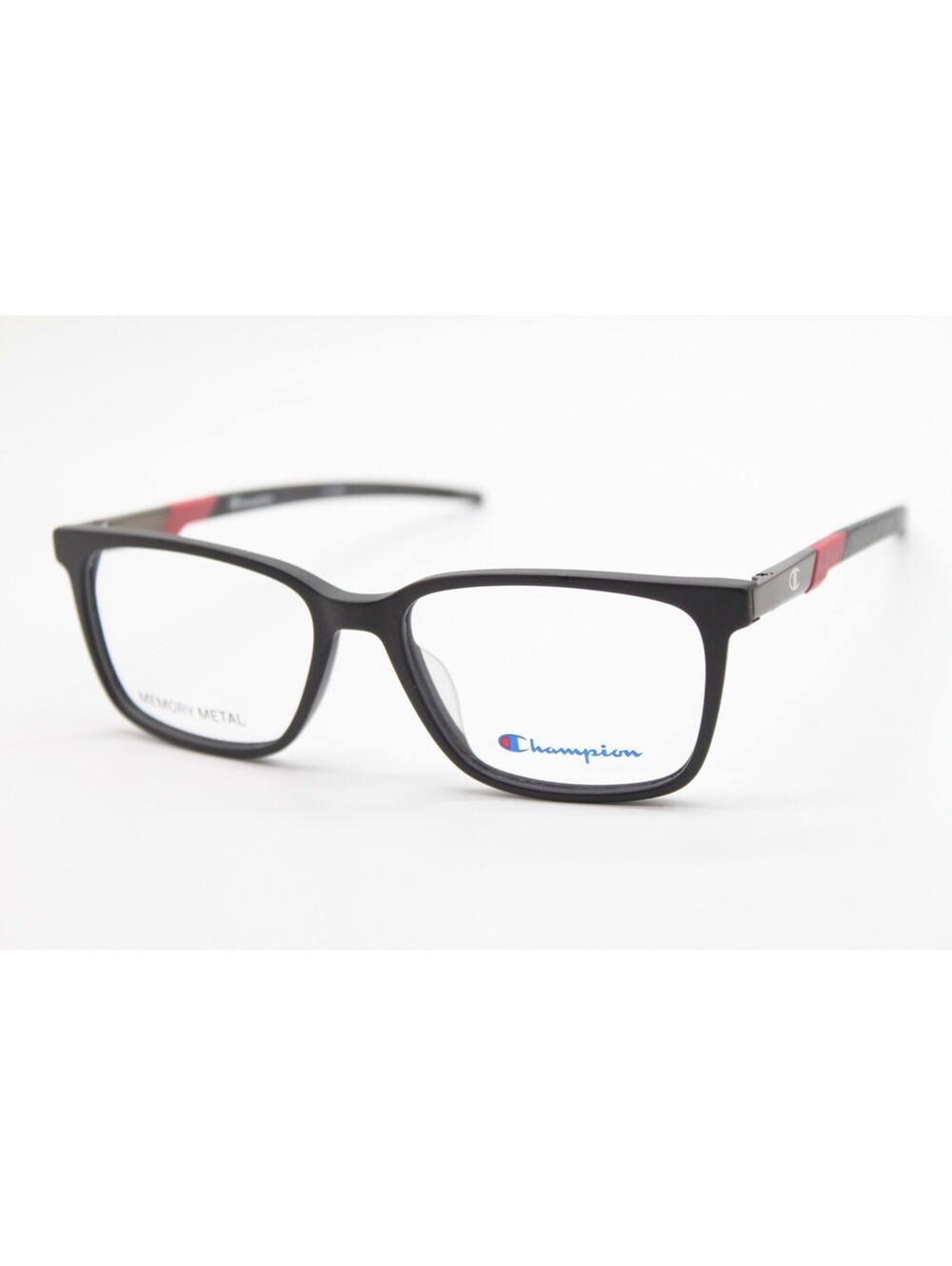 NEW CHAMPION STAND C01 BLACK RED AUTHENTIC EYEGLASSES 53-16